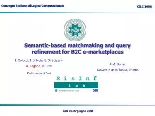 Semantic-based matchmaking and query refinement for B2C e-marketplaces