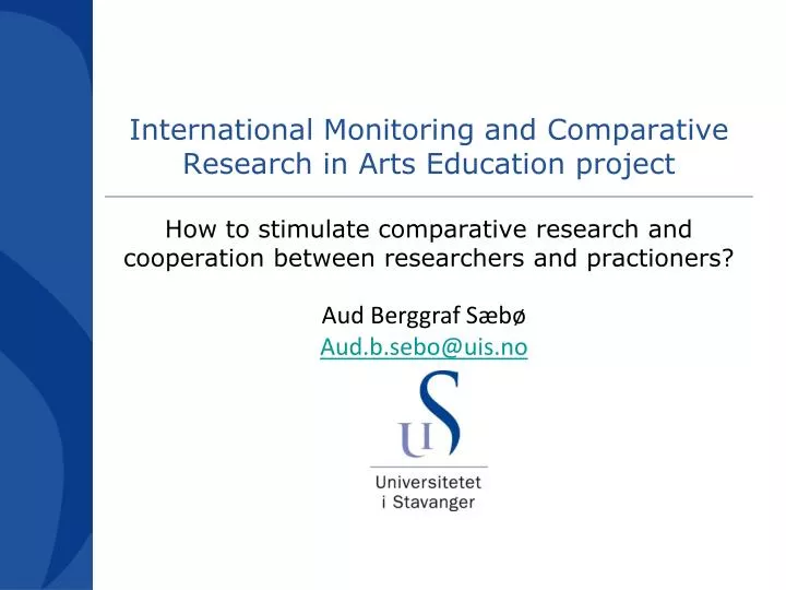 international monitoring and comparative research in arts education project