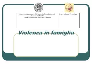 violenza in famiglia