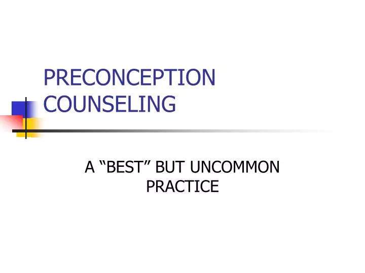 preconception counseling
