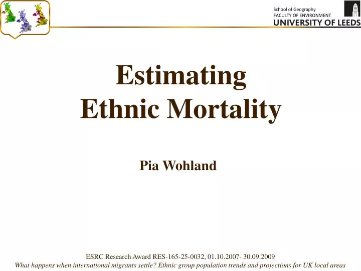 estimating ethnic mortality