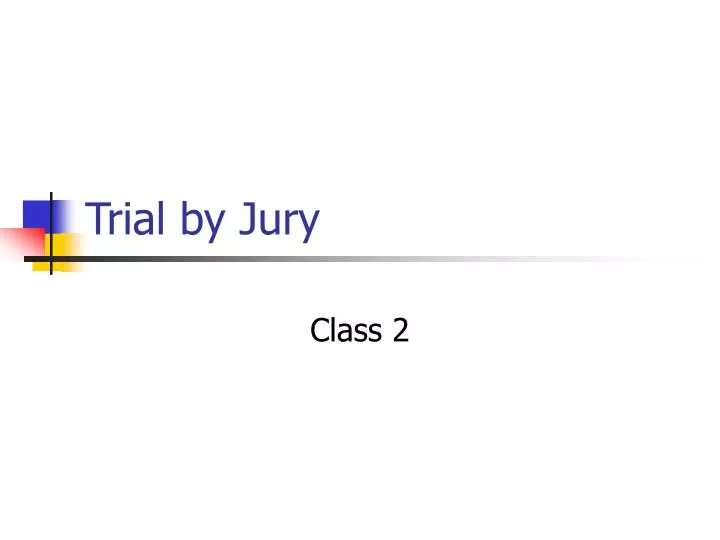trial by jury