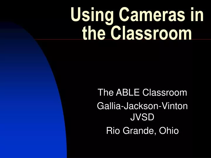 using cameras in the classroom
