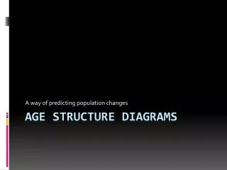 Age structure diagrams