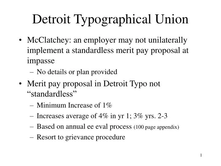 detroit typographical union