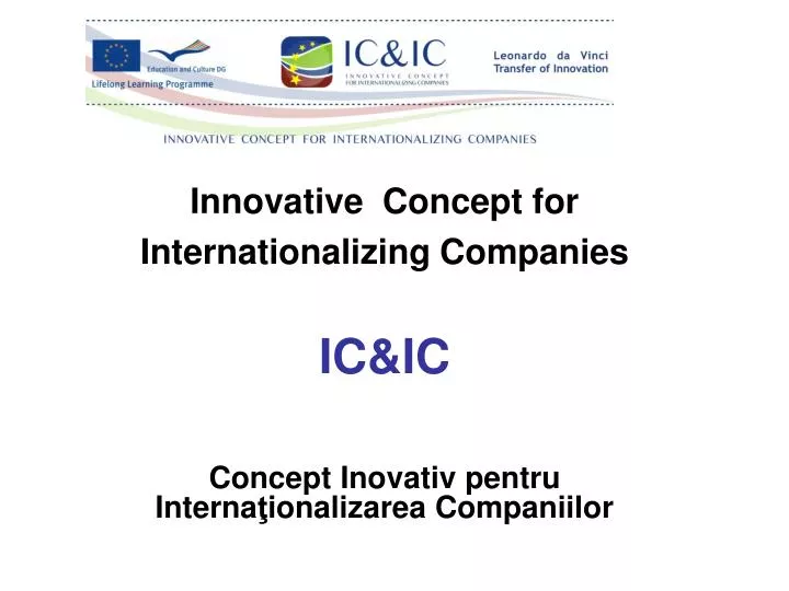 innovative concept for internationalizing companies ic ic