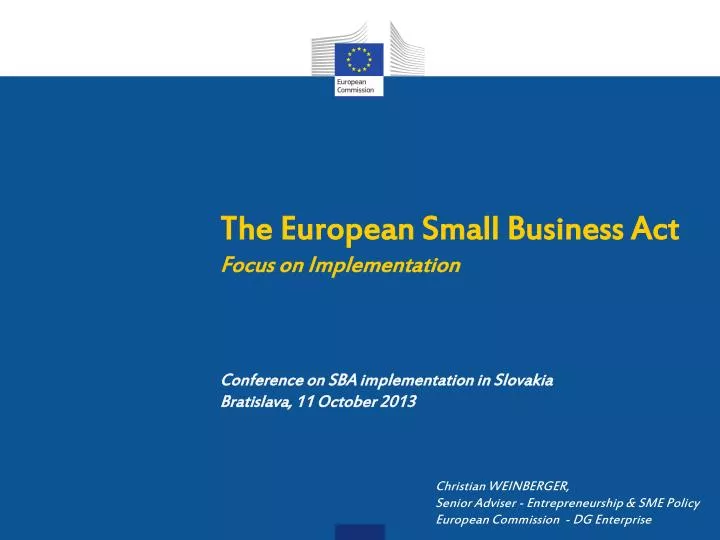 the european small business act focus on implementation