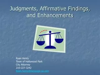 judgments affirmative findings and enhancements