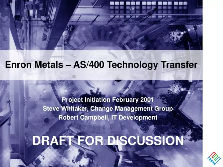 enron metals as 400 technology transfer