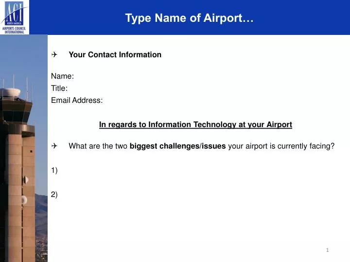 type name of airport