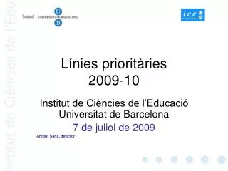 l nies priorit ries 2009 10
