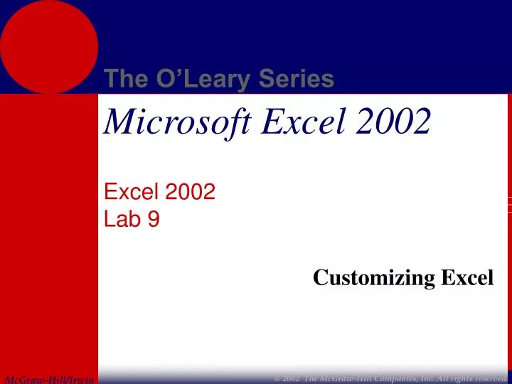 excel 2002 lab 9