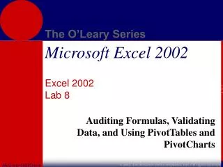 Excel 2002 Lab 8