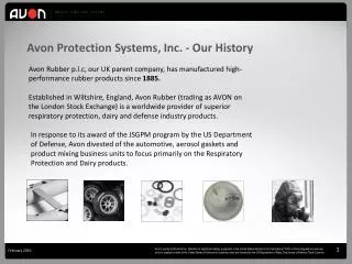 Avon Protection Systems, Inc. - Our History