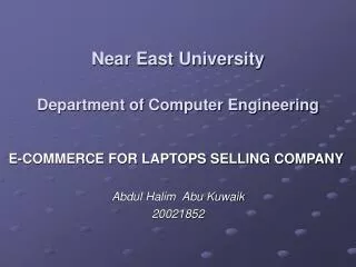 Near East University Department of Computer Engineering