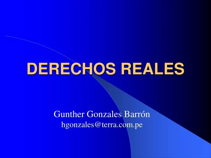 derechos reales