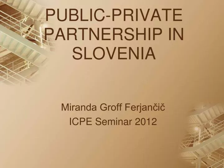 public private partnership in slovenia