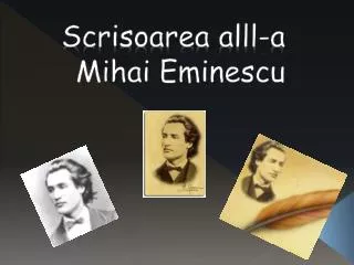 scrisoarea alll a mihai eminescu