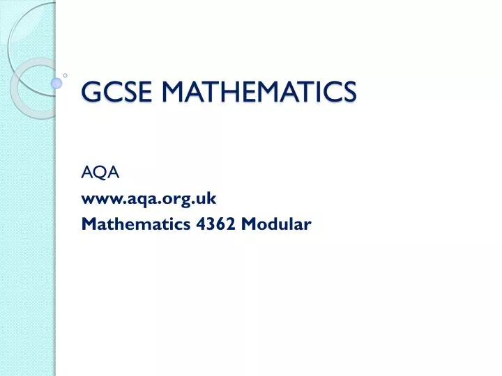 gcse mathematics