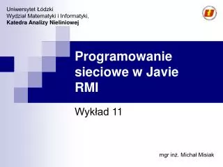 programowanie sieciowe w javie rmi