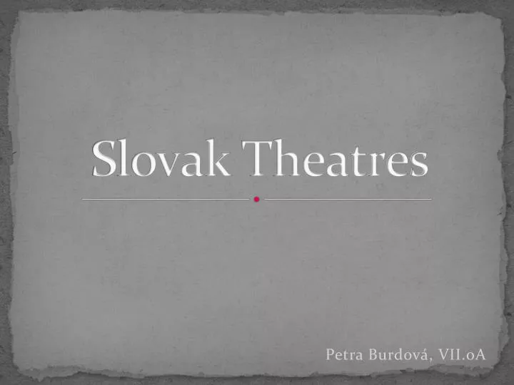 slovak theatres