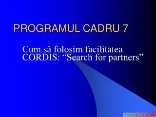 programul cadru 7