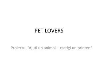 pet lovers
