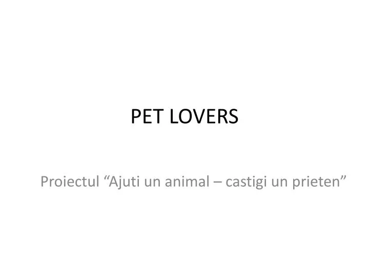 pet lovers