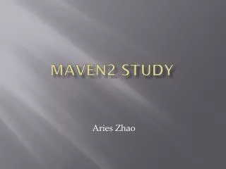Maven2 Study
