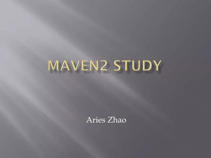 maven2 study