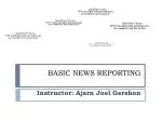 BASIC NEWS REPORTING - slide 1