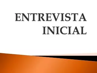 entrevista inicial