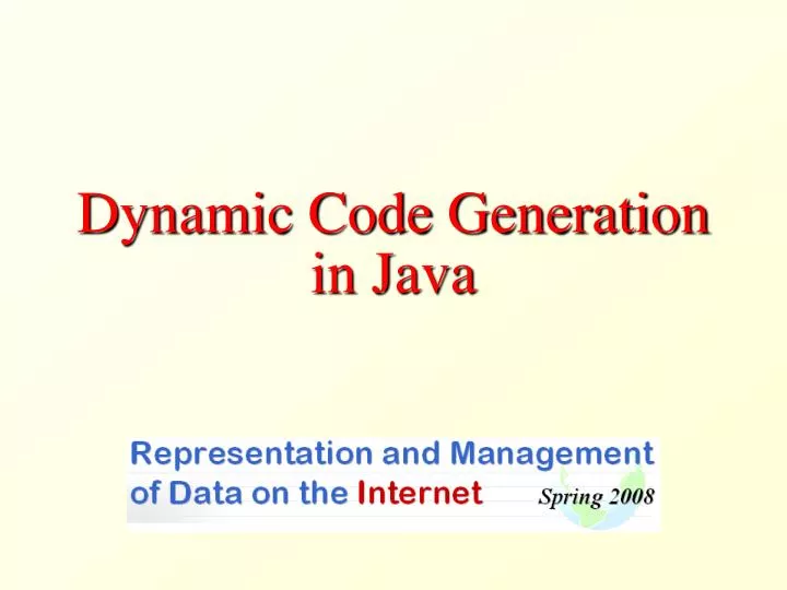 dynamic code generation in java