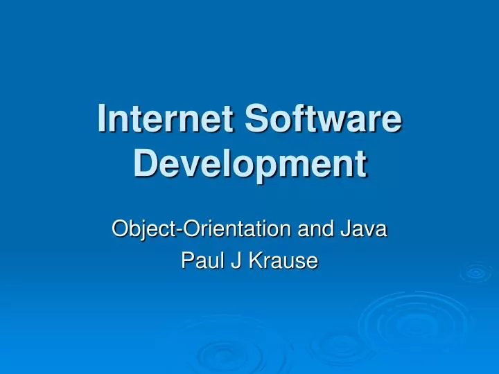internet software development