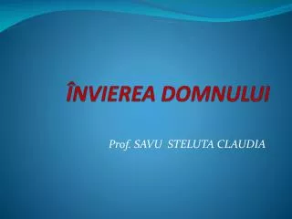 nvierea domnului