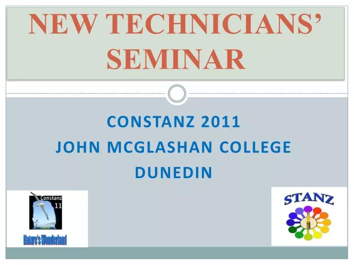 new technicians seminar