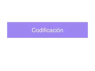 codificaci n