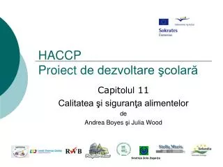 haccp pro i ect de dezvoltare colar