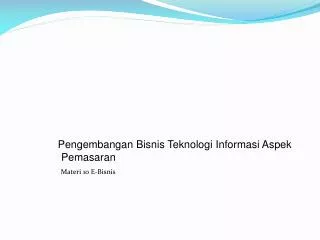 PPT - PENGEMBANGAN IDE BISNIS PowerPoint Presentation, Free Download ...