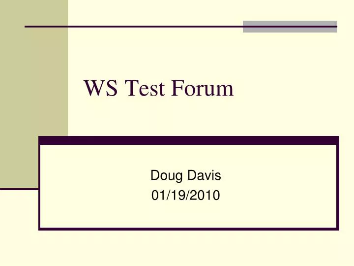 ws test forum