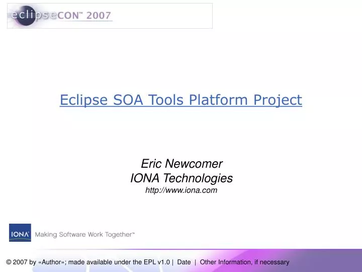 eclipse soa tools platform project