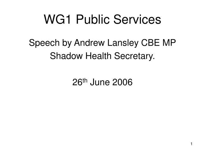 wg1 public services