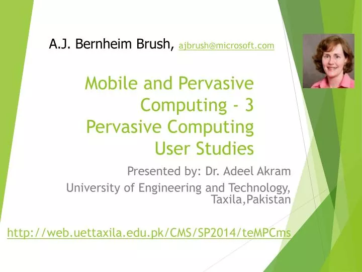 mobile and pervasive computing 3 pervasive computing user studies