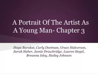 A Portrait Of The Artist As A Young Man- Chapter 3