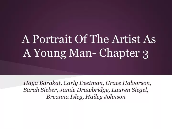 a portrait of the artist as a young man chapter 3