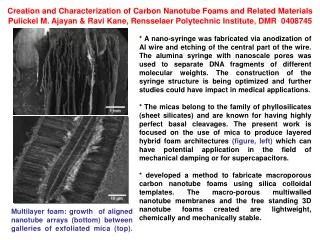 Creation and Characterization of Carbon Nanotube Foams and Related Materials