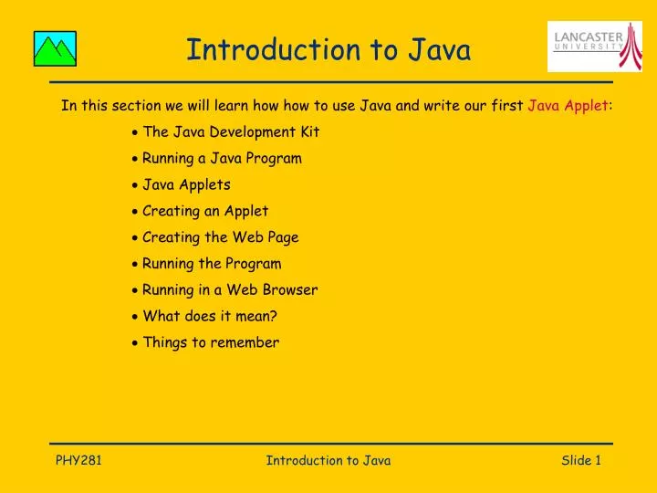 introduction to java