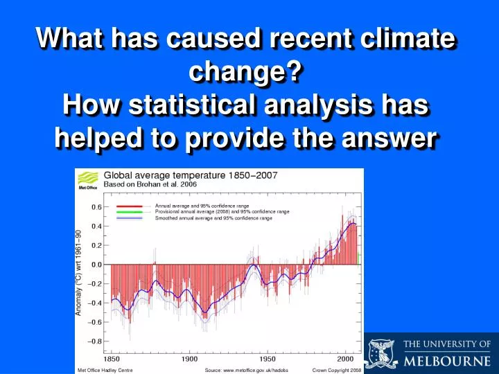 what has caused recent climate change how statistical analysis has helped to provide the answer