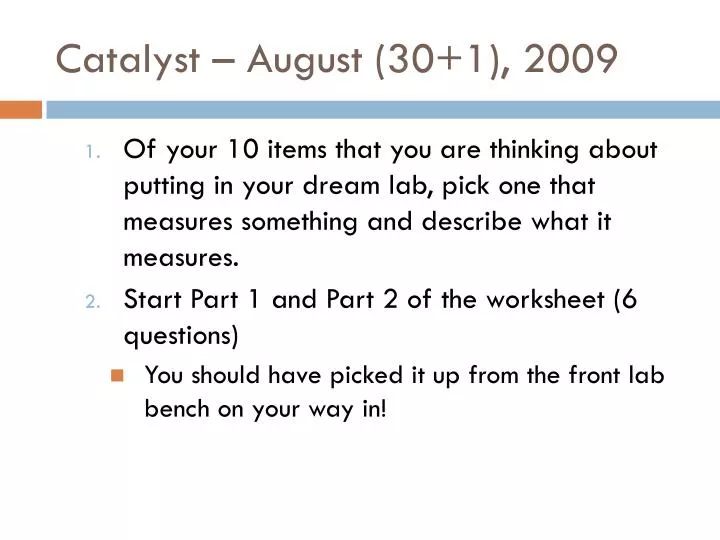 catalyst august 30 1 2009