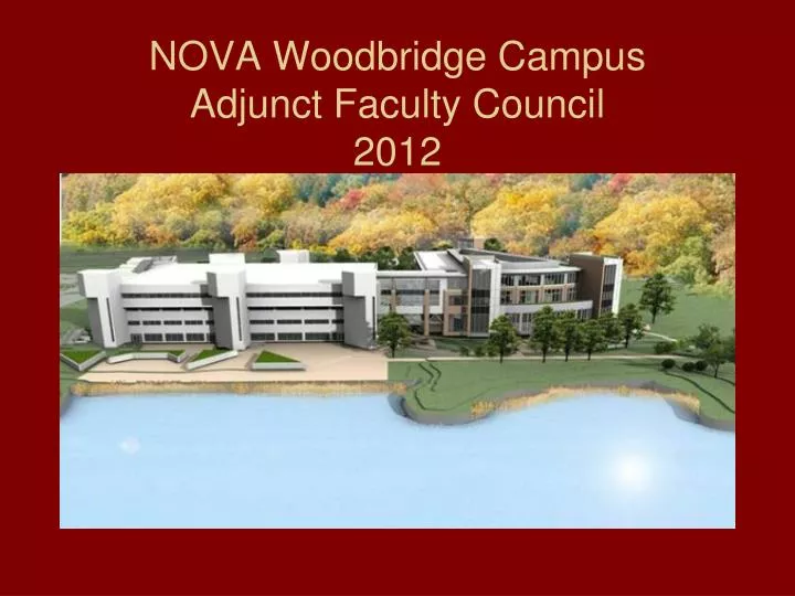 nova woodbridge campus adjunct faculty council 2012
